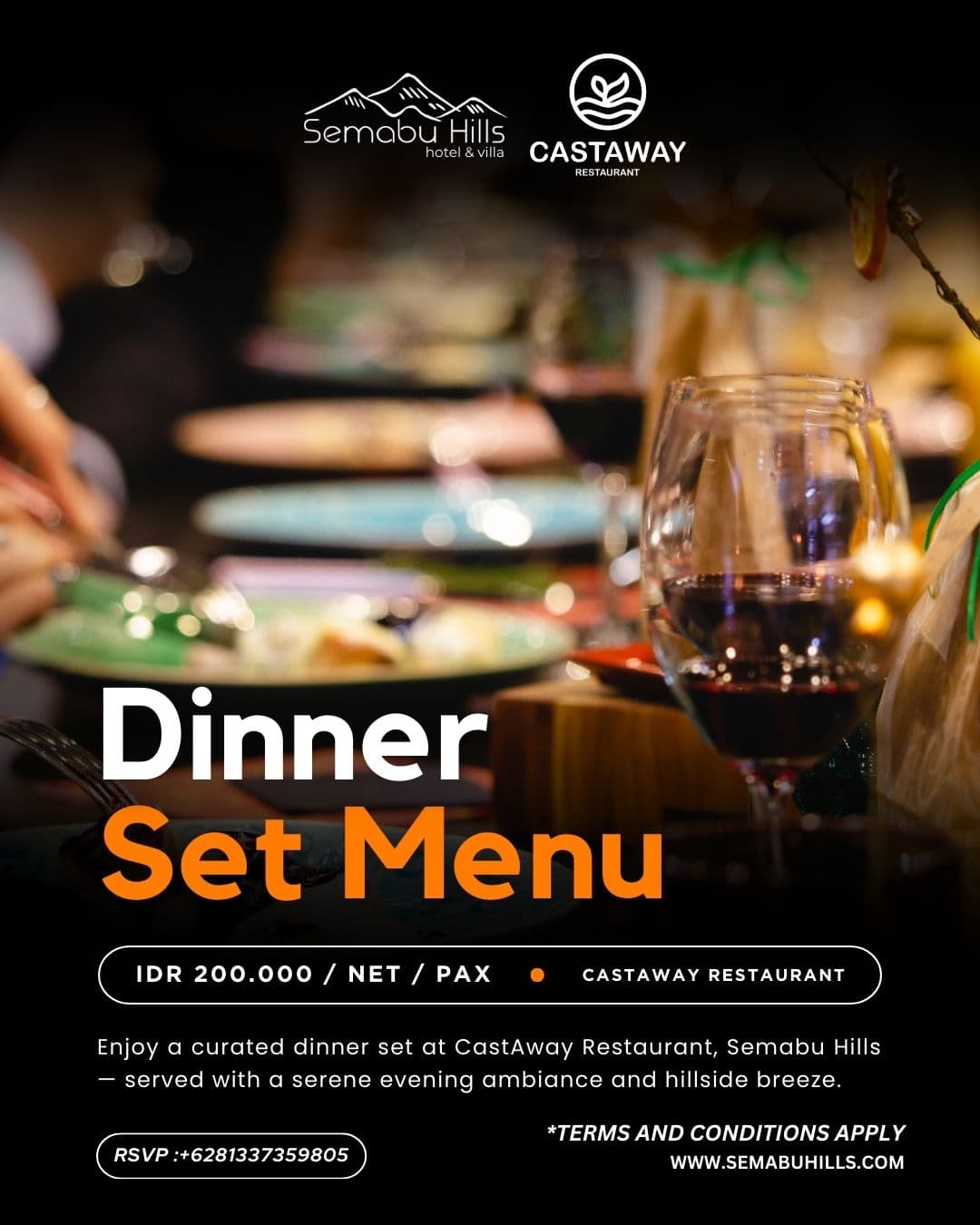 Set Dinner Menu