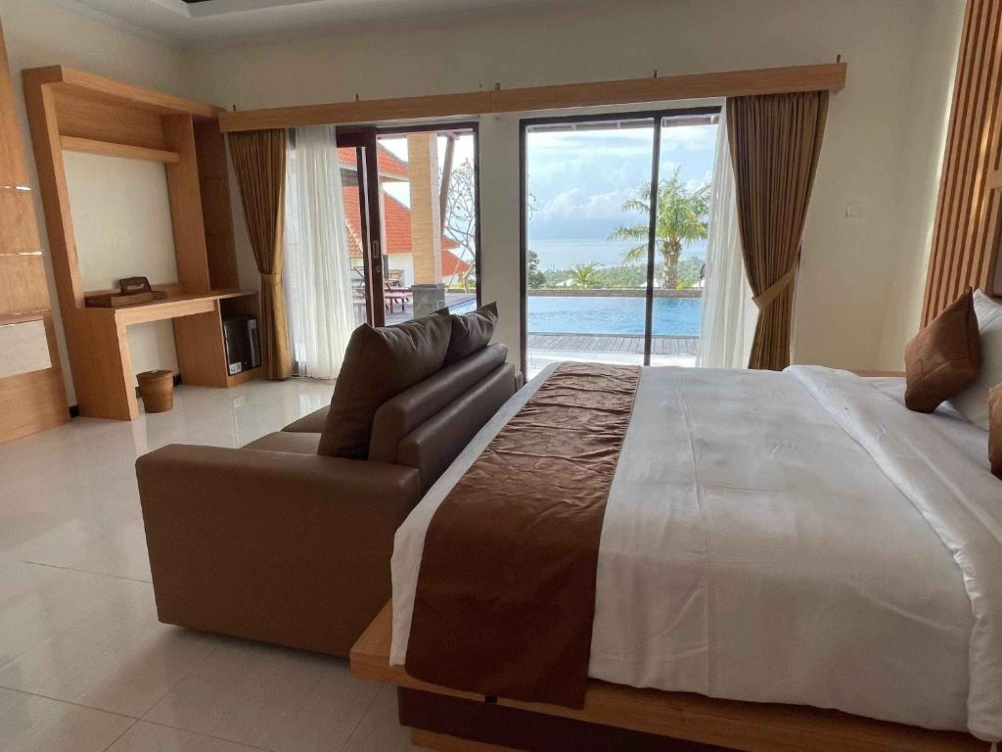 Two-Bedroom Villa — bedroom with private pool view